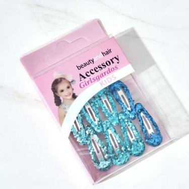 Imagem de kit de 2, 4 ou 6 caixas de Mini Presilhas De Cabelo Infantil Glitter T