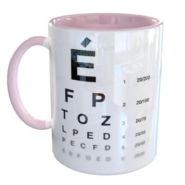 Imagem de Caneca Porcelana Exame De Vistas Divertida Presente - Pense Canecas, R