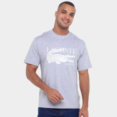 Imagem de Camiseta Lacoste Masculina, Cinza, M