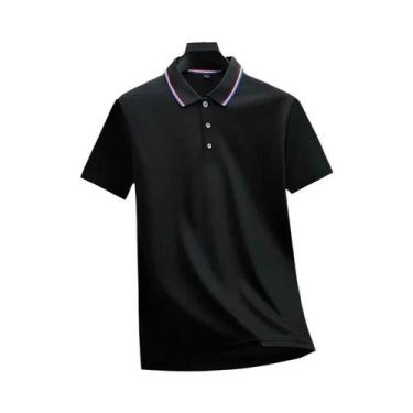 Imagem de Camisa Polo Masculina Casual De Manga Curta Em Cor Sólida, Moda De Ver