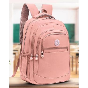Imagem de Mochila Escolar Bolsa Feminina Faculdade Trabalho Grande Com Espaço Pa