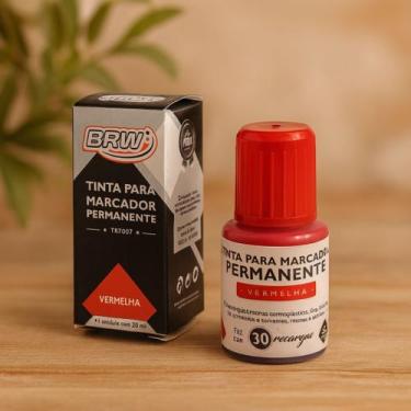 Imagem de Tinta Para Marcador Permanente 20ml Vermelho - BRW