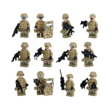Imagem de Bonecos Humanoídos Camuflados De Soldados Ranger: Mini Blocos De Monta