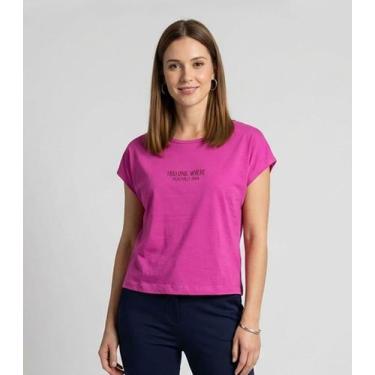 Imagem de Blusa Feminina Com Estampa Localizada Infinita Cor Rosa, M, Rosa