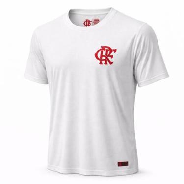 Imagem de Camiseta Flamengo Poliamida Com Logo Tpu Licenciado Oficial, Branco, G