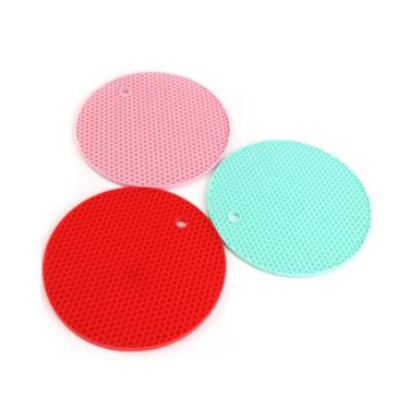 Imagem de Descanso De Panela Redondo Em Silicone Mimo Style, Rosa