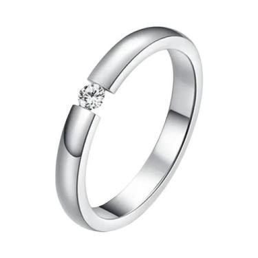 Imagem de Alianças De Casamento Em Ouro Para Casais, Anéis De Aço Inoxidável, Jo