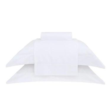 Imagem de Jogo de Cama Buddemeyer Damask Stripes - 300 Fios - Casal, Branco