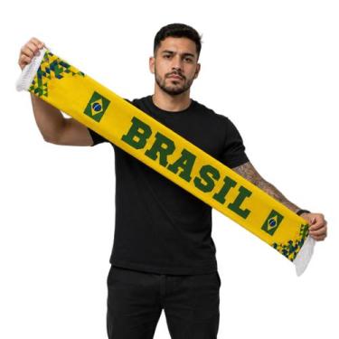 Imagem de Cachecol Brasil Faixa Bandeira Oficial Tamanho:ÚnicoCor:Amarelo - Bc S