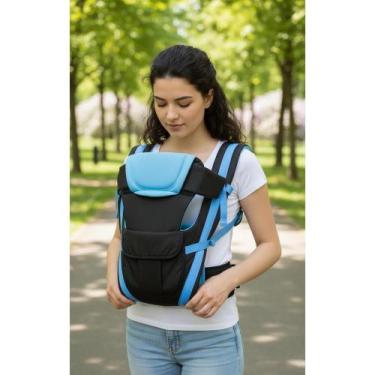 Imagem de Canguru Ergonômico Bebê 4 Posições Azul Conforto - Congratulations Sto