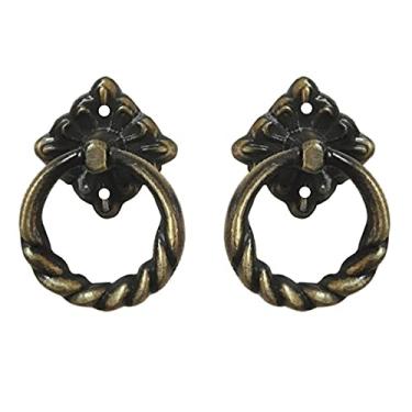 Imagem de 6pcs vintage estilo retro armário armário armário armário porta gaveta anel alças maçanetas YYDFPIIA