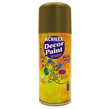 Imagem de Tinta Spray Decor Paint 150G Acrilex Ouro Com 3 Unidades