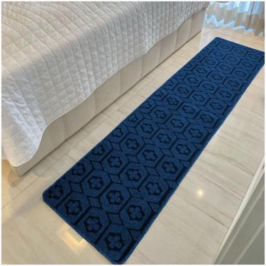 Imagem de Passadeira Carpete Sala Quarto Geométrico 0,50 X 3,00 Titulo Cor Azul