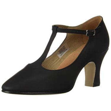 Imagem de Bloch Tênis de dança feminino Chord T-bar Strap 7,6 cm, Preto, 34