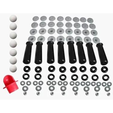 Imagem de Kit Acessórios / Reparo  P/ Pebolim / Totó Embutido 96 Peças