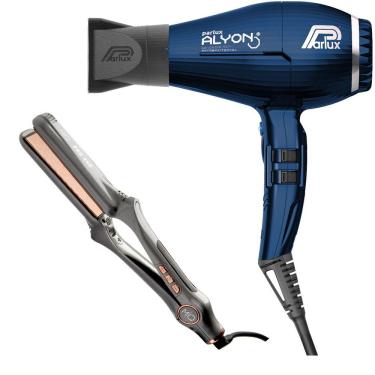 Imagem de Kit Profissional - Secador Parlux Alyon Night Blue 2250W 220V + Prancha Mq Pro 480 480°F / 250°C Bv