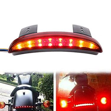 Imagem de Luz traseira de motocicletas com setas esquerda direita luzes de motocicleta vermelhas e amarelas apto para2007-2013 XL883N, XL1200N