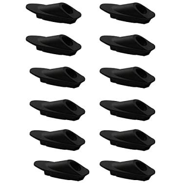 Imagem de LQ Industrial Braçadeira de tubo de cabo de bicicleta 12 peças armação interna tubo de linha de freio integrado plástico preto tubo de cabo fivela ciclismo furo único suporte de tubos de arame acessórios de bicicleta