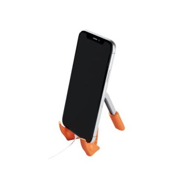Imagem de LiteStand Mini - Suporte para celular - Octoo, Ice Silver/Laranja
