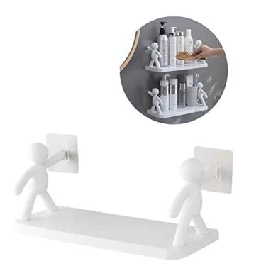 Imagem de Top House Prateleira Auto Adesiva Criativa Suporte Multiuso De Plástico