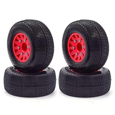 Imagem de MOOKEENONE 4PCS Plastic RC Short Truck Tires Off-Road Model Remote Control for Huanqi dhk8135 1/10 RC