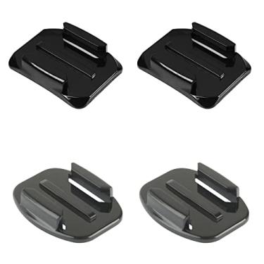Imagem de Kit 2 Bases de Fixação Curvas e 2 Bases Planas para GoPro - SHOOT