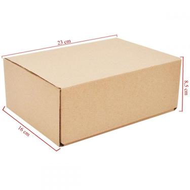 Imagem de Caixa De Papelão Simples Com 20 Unidades Embalagens 23cm x 16cm x 8.5cm