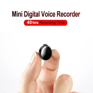 Imagem de Mini voz ativada gravador de gravação digital dispositivo de escuta som espiã espiao escondido