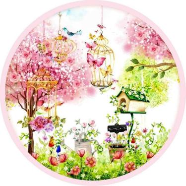 Imagem de Painel Redondo 3D Sublimado Jardim Frd-2997