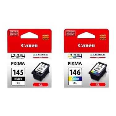 Imagem de Kit 2 Cartuchos Originais Canon 145xl Preto 146xl Color