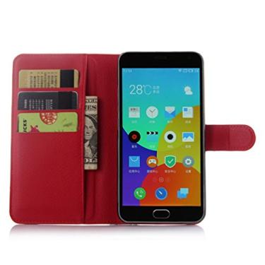Imagem de MEIZU M2 Note Case – Capa carteira de couro PU Manyip para MEIZU M2 Note, capa de proteção de telefone estilo empresarial, capa com [compartimentos para dinheiro e cartão]