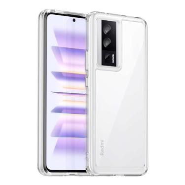 Imagem de Capa para Xiaomi Poco F5 Pro, botão de pressão flexível, capa transparente, anti-impressões digitais. Proteção total de 360° - transparente