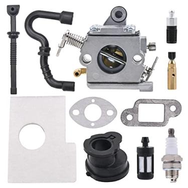 Imagem de Aylux Carburador MS170 com kits de ajuste para motosserras STIHL 017 018 MS170 MS180 MS170C MS180C substitui 1130-120-0603 Zama C1Q-S57A C1Q-S57B