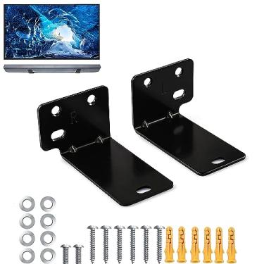Imagem de Suporte de parede universal com kit de hardware suportes de barra de som compatível com a maioria dos suportes de montagem de parede para sistema de home theater de touch/soundbars - preto