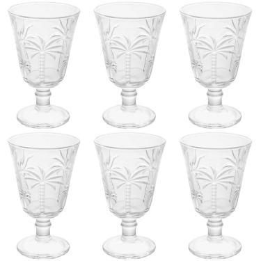 Imagem de Conjunto Jogo 6 Taças de Vidro para Água Suco 240ml Desenhad