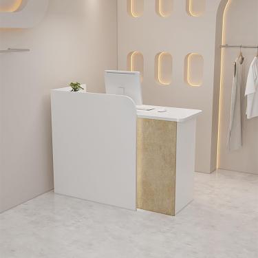 Imagem de Balcão de recepção Balcão de recepção moderno Balcão de recepção com gavetas com fechadura Balcão de empresa Recepção com balcão para supermercado Hotel Loja de roupas Loja de chá de leite.,