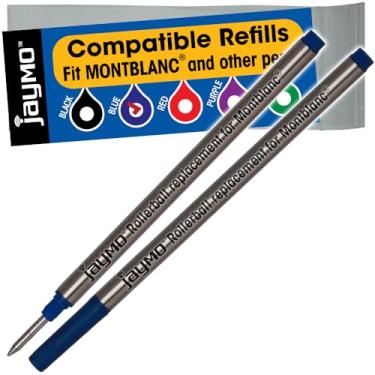 Imagem de Jaymo Substituição para Montblanc 105159 - Mede 113 mm de comprimento - Refil de caneta esferográfica - 2 azuis