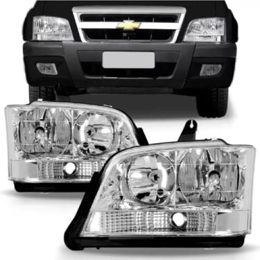 Imagem de Farol S10 Blazer 2001 2002 2003 2004 2005 2006 2007 2008 2009 2010 2011 Cristal - UNIDADE LADO:DIREITO (PASSAGEIRO)