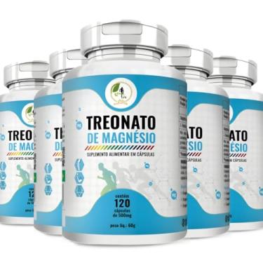 Imagem de KIT C/5 Un. Treonato de Magnésio 120 Cápsulas - Fits Life