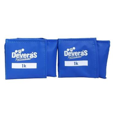 Imagem de Par de Caneleiras de Peso Para Perna 1 kg cada - Deveras, Azul