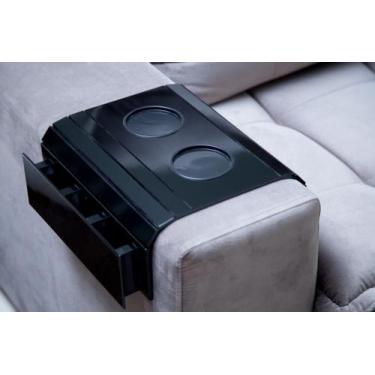 Imagem de Bandeja porta copo e porta controle  - LC Marques, PRETO