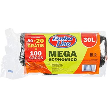Imagem de Ni-SHEN Saco Lixo Embalixo Mega Econômico 30 Litros Pacote De 100 Unidades