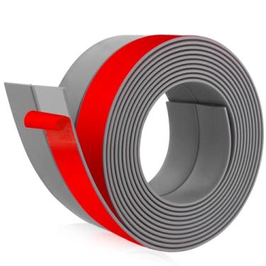 Imagem de LSGCQ Tira de Vedação de Porta de Vedação de Porta de Vedação de Silicone Flexível Autoadesiva para Portas de Vidro, Janelas e Vãos de Vidro de Chuveiro, 2" de Largura X 10 Pés de Comprimento, Cinza