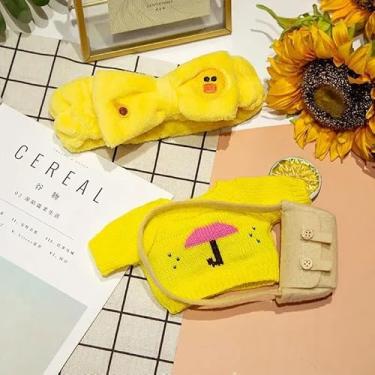 Imagem de Genérico Roupa Pato de Pelúcia Amarelo | Kit Roupa e Acessório Lalafanfan | Conjunto 11