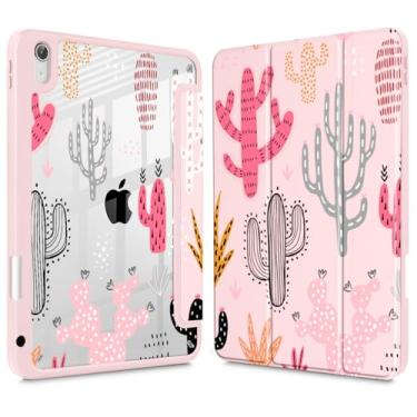 Imagem de Tuiklol Capa para iPad 10ª geração, porta-lápis Buit in Pencil de 10,9 polegadas 2022 com capa à prova de choque, capa traseira transparente transparente, despertar/hibernar automaticamente com iPad