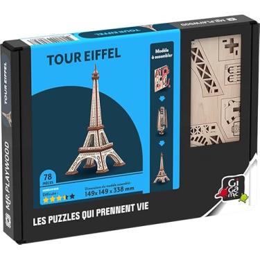 Imagem de Mr.PLAYWOOD Torre Eiffel modelo 3D de madeira, kit de construção STEM