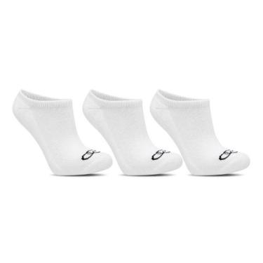 Imagem de Kit Meia Olympikus Cano Invisível 3 Pares Masculina, Branco, 39-44