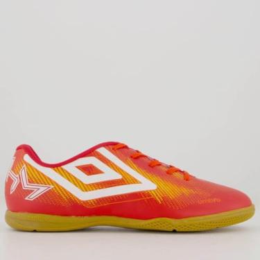 Imagem de Chuteira Umbro Heatmap Futsal Vermelha e Laranja