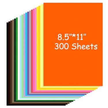 Imagem de Papel cartolina de cores sortidas, pacote múltiplo, papel de construção pesado (20 cores - 300 folhas)