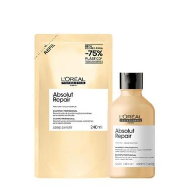 Imagem de Kit L'Oréal Professionnel Absolut Repair Gold Shampoo Extra Refil (2 p